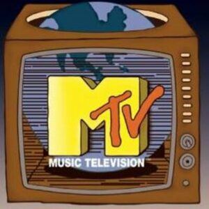 MTV logo on TV set