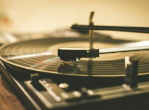 Turntable with record